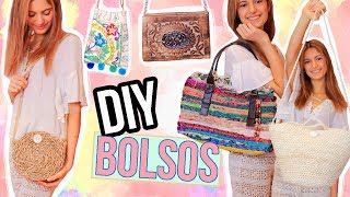 DIY  Cómo hacer 5 bolsos en 5 minutos  FÁCIL RÁPIDO Y BARATO [upl. by Nialb]