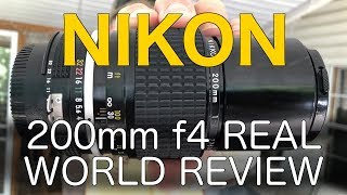 Nikon 200mm f4 Ai Lens Real World Review [upl. by Nifled]