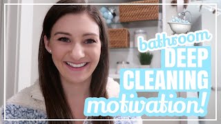 MY BATHROOM DEEP CLEANING ROUTINE  How To Clean Everything In Your Bathroom  Cleaning Motivation [upl. by Ettecul]