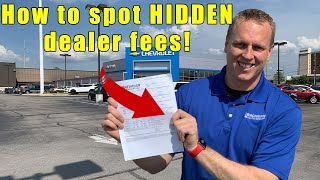 9 fees to NEVER pay a car dealership Tips on car buying how to negotiate and how to buy a car [upl. by Rehpatsirhc]