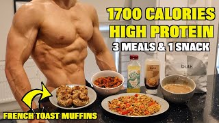 Full Day Of Eating 1700 Calories  SIMPLE Meal Plan For Fat Loss amp Muscle Gain [upl. by Latrell]