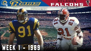 Deion Sanders FIRST Game Rams vs Falcons 1989 [upl. by Grewitz533]