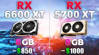 RX 5700 XT vs RX 6600 XT Test in 10 Games [upl. by Imojean]