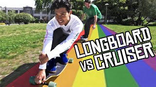 LONGBOARD VS CRUISER BOARD [upl. by Nipha]