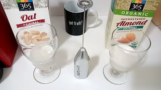 Oat Milk vs Almond Milk part 2 Frothing Test [upl. by Sadie]