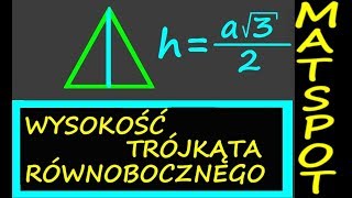 wysokość trójkąta równobocznego [upl. by Crowns248]