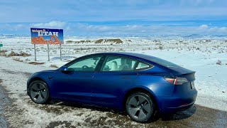 Tesla Model 3 LFP 4000 Mile Cross Country Road Trip Chicago to Las Vegas Episode 1 [upl. by Bodnar600]