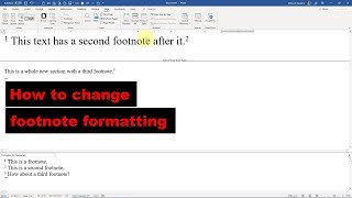 How to edit footnote formatting in Microsoft Word [upl. by Eceinwahs722]