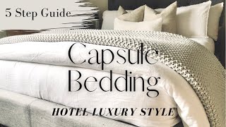 HOTEL LUXURY CAPSULE BEDDING  5 Step Guide  Affordable Bed Essentials [upl. by Leirvag907]