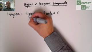 Organic vs Inorganic Compounds [upl. by Buerger]