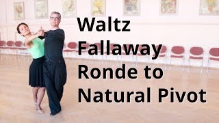 Waltz Fallaway Ronde to Natural Pivot  Dance lesson [upl. by Biel103]