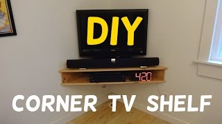 Build this Floating Corner TV Stand [upl. by Hey]