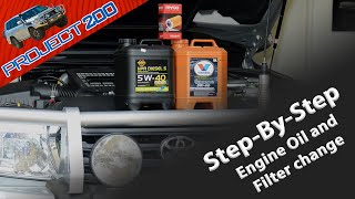 LandCruiser 200 oil amp oil filter change  Twin Turbo Diesel VDJ200 [upl. by Orsay]