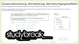 Heizwärmeberechnung Wärmeleistung Wärmedurchgangskoeffizient  Immobilienmanagement [upl. by Yeh]