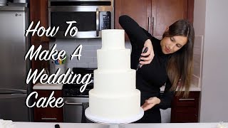 How To Make A Wedding Cake At Home  CHELSWEETS [upl. by Dygert]