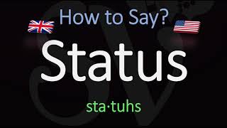 How to Pronounce Status American  British English Pronunciation [upl. by Neiht]