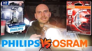 Philips RacingVision vs Osram NightBreaker Laser  Endurance amp Brightness Test [upl. by Terry]