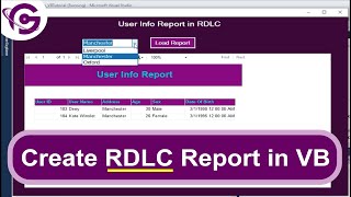 How to Create RDLC Report in VBNet with SQL Step by Step [upl. by Virg965]