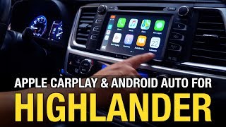 20142019 TOYOTA HIGHLANDER  Wired Apple CarPlay Android Auto  Install amp Demo [upl. by Ggerc]