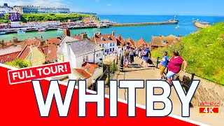 WHITBY  4K Walk through Whitby from Whitby Abbey to Whitby Beach via the 199 Steps and Harbour [upl. by Filmer149]