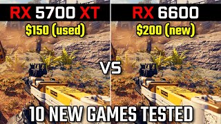 RX 5700 XT vs RX 6600  10 New Games Tested [upl. by Razatlab]