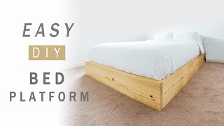 Easy DIY Bed Platform with plans  How To Make [upl. by Assenyl]