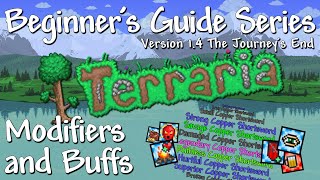 Modifiers and Buffs Terraria 14 Beginners Guide Series [upl. by Aicilef199]