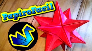 ORIGAMI FACIL  Como hacer una estrella de papel 3D [upl. by Ahsatin]