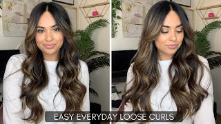 EASY EVERYDAY LOOSE CURLS [upl. by Sirehc]