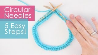 Circular Needles Knitting in 5 Easy Steps [upl. by Sabrina42]