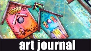 art journal  birdhouses [upl. by Butte661]