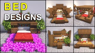 Top 5 AWESOME Bed Designs for Your Minecraft Bedroom [upl. by Vassar]