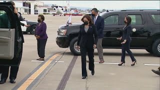 VP Kamala Harris touches down at Oakland airport [upl. by Drarreg547]