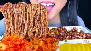 ASMR Jajangmyeon Black Bean Noodles Noodle Eating Sounds No Talking Eating Show  ASMR Phan [upl. by Kaylee]