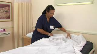 CNA711  The Nursing Assistant Bedmaking [upl. by Gnilrits]