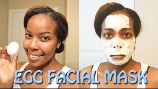 How To Remove Blackheads and Tighten Pores  Egg Facial Mask [upl. by Cariotta580]