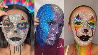 RHINESTONE MAKEUP REMOVAL  HALLOWEEN MAKEUP  ASMR [upl. by Nikolaus513]