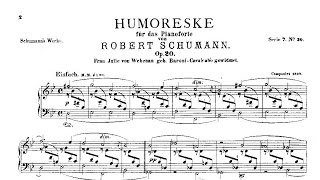 Robert Schumann Humoreske Op 20 1839 [upl. by Rossuck]