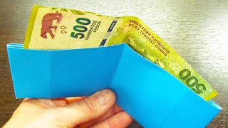 COMO HACER UNA CARTERA DE PAPEL  ORIGAMI FACIL [upl. by Nahej77]