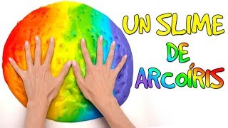 Cómo hacer un Slime Arcoíris🌈💩 [upl. by Lleraj]