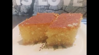 Traditional Greek Ravani Semolina cake with syrup [upl. by Bernarr]