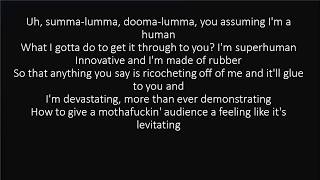 RAP GOD FAST PART  EMINEM LYRICS [upl. by Wilie389]