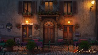 COZY ITALIAN CAFE AMBIENCE Chatter Wine Pouring Music Night Sounds [upl. by Arrik]