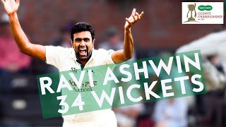 All 34 Ravichandran Ashwin Wickets For Notts  Specsavers County Championship [upl. by Noe116]