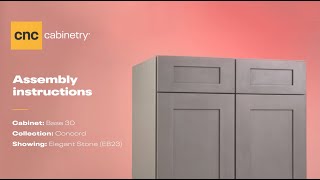 CNC Cabinetry Assembly Tutorial  Base Cabinet Concord Series [upl. by Simdars]