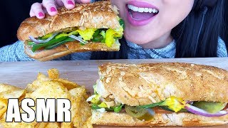 No Talking ASMR EATING SUBWAY  Sandwich Eating Sounds  ASMR Phan [upl. by Mihalco]