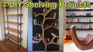 7 Easy Shelf Making Ideas  DO IT YOURSELF PROJECTS [upl. by Elleron817]