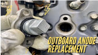 Outboard Engine Anode Replacement [upl. by Yenial957]