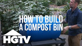 How to Build a Compost Bin  HGTV [upl. by Aivuy]