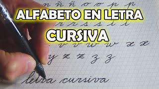 CALIGRAFÍA Cómo ESCRIBIR el ABECEDARIO en letra CURSIVA minúscula [upl. by Ahsahs104]